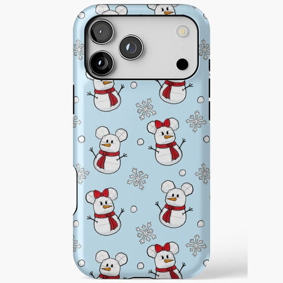Magic Park Cartoon Winter Snow Mouse Case for iPhone 11 12 13 14 15 16 17 Pro Max