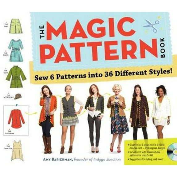 Pre-Owned The Magic Pattern Book: Sew 6 Patterns Into 36 Different Styles! (Paperback) 0761171622 9780761171621