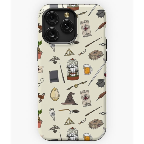 Magic Pattern Wizarding World Symbols Graphic A11926&nbsp;Phone Case for iPhone 11 to 17 Pro Max