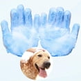 thumbnail image 1 of Magic Pet Grooming Gloves, Dog Bath Shampoo Gloves with High Density Teeth, Heat Resistant Silicone Pet Hair Remover Brush for Cats and Dogs, Light Blue, 1 of 5