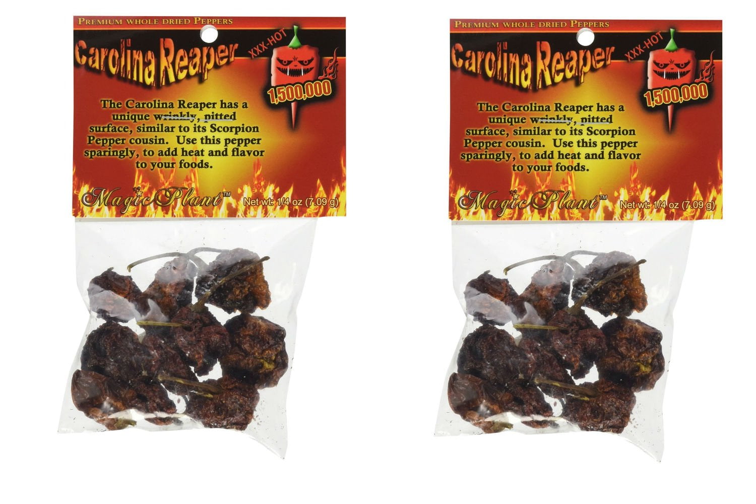 Magic Plant Dragon's Breath Pepper Whole Dried Pods - 1 Lb Bulk, 1.2M-2.4M+ SHU Super Hot Chile