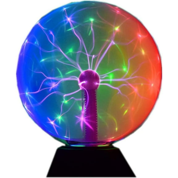 Magic Plasma Disco Ball Lamps Touch Sound Sensitive Desk Lamp Light Nebula Sphere Lightning Globe Home Room Decor electrostatic Flashing Balls Stem Nightlight 8 Inch