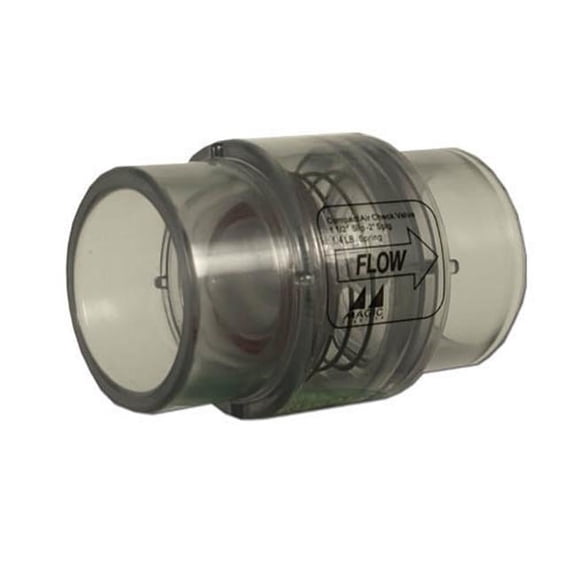 Magic Plastics 1.5 in. Magic lnline Check Air Valve Assembly - Clear