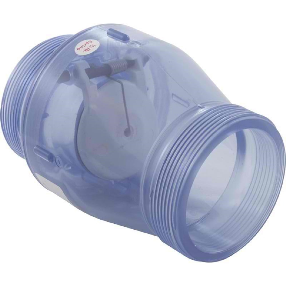 Magic Plastics Check Valve, 2" ACME Fine Thd, 1/2lb Clear Part 0823