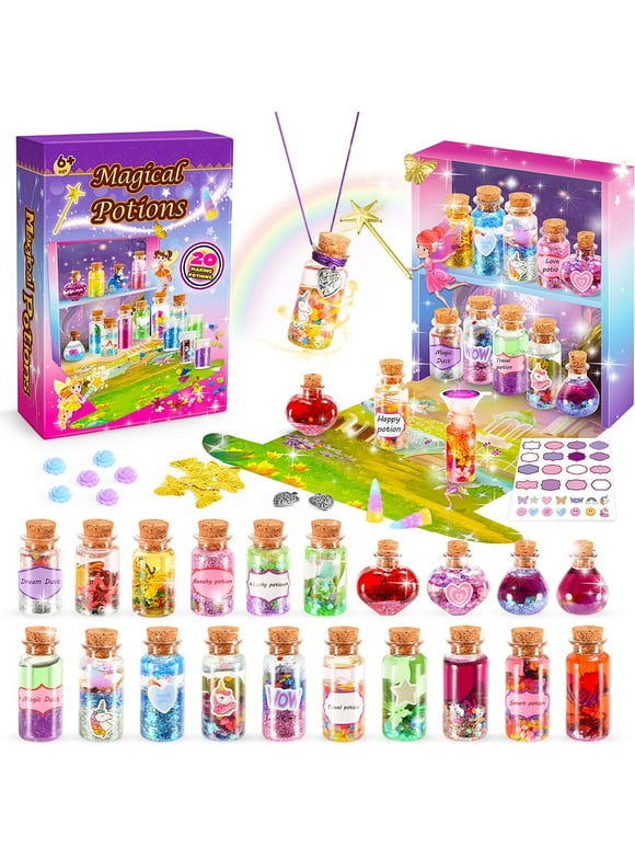 Magic Potion Kit, 6 7 8 9 10 11 12 Year Old Girls Gifts, 20 Bottles Craft Kits Toys for Kids Girls Age 6 7 8 9, Birthday Gifts for 6-12 Year Old Girls, Easter Gifts for Kids