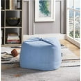 thumbnail image 1 of Magic Pouf Blue Beanbag Microplush 3 in 1 Ottoman Chair Pillow, 1 of 9