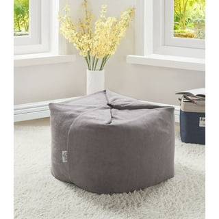 Loungie Magic Pouf Black Microplush Bean Bag Chair Convertible  Ottoman/Floor Pillow BB81-08BK-HD - The Home Depot