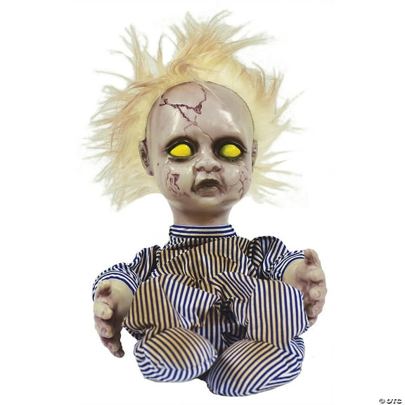 Magic Power Animated Creepy Doll Halloween Decoration - 11 in