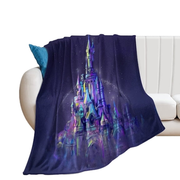 Magic Princess Fairytale Castle Kingdom Throw Blanket Warm Microfiber Flannel Bedroom Decor Blankets For Beds