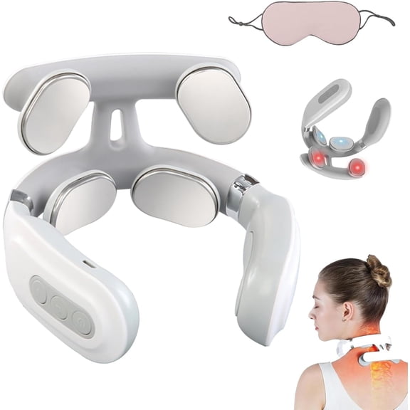 Magic Pro 2.0 Neck Massager, 2026 Upgraded 4-Head Magic Pro 2.0 Neck Massager with Heat, 6 Vibration Modes & 15 Intensity Levels, Relaxation Device Hands Free for Women Men Gifts