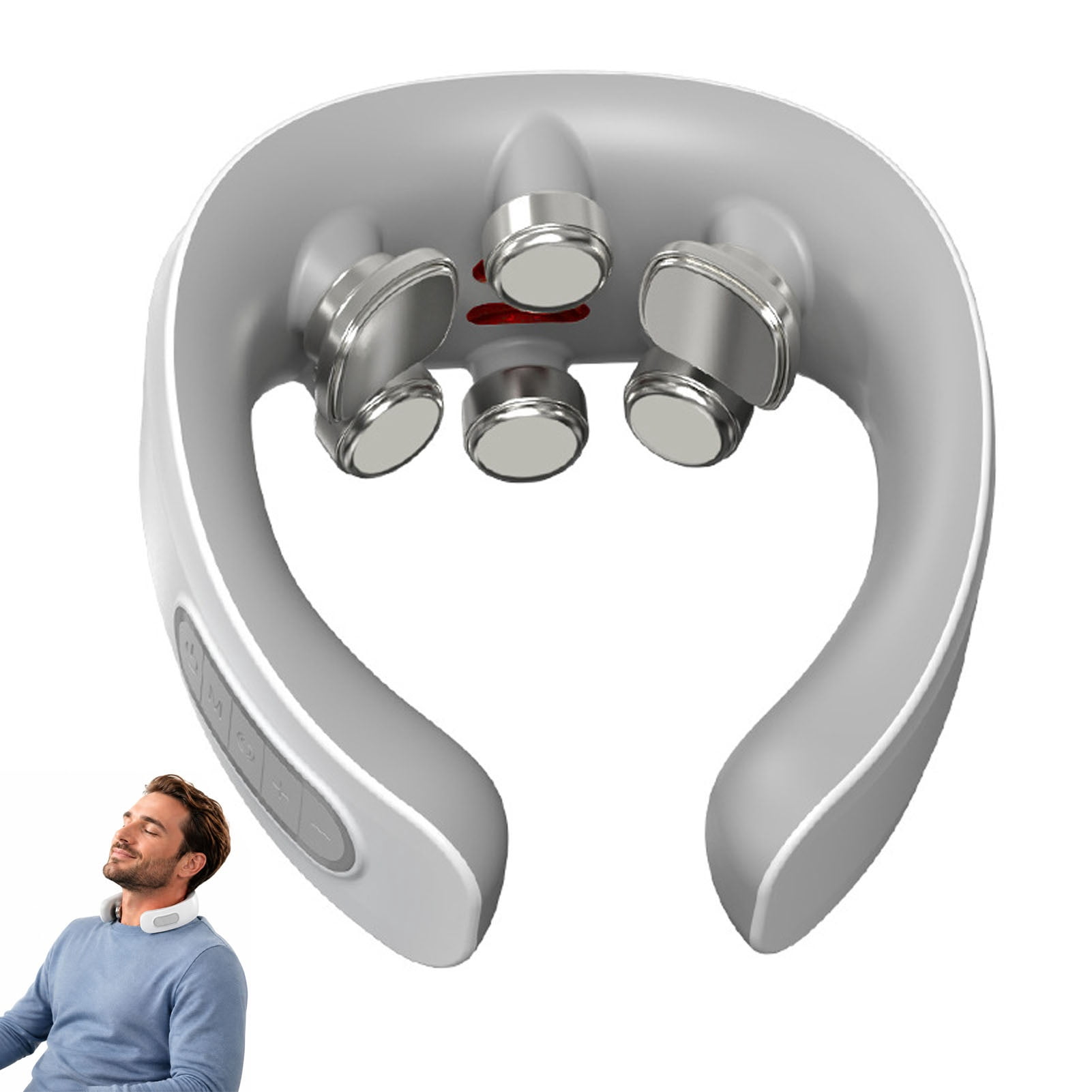 Magic Pro 3.0 Neck Massager, Magic Pro 3.0 Neck Massager 2026, Contoured Support Design with Dual-Level Mechanical Rhythmic Modes, Integrated Heat Therapy and Vibration, Ideal for Office Use