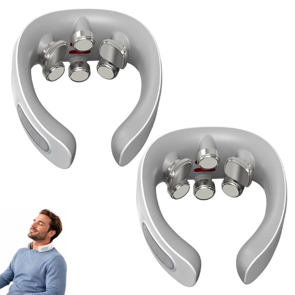 Magic Pro 3.0 Neck Massager, Magic Pro 3.0 Neck Massager 2026, Contoured Support Design with Dual-Level Mechanical Rhythmic Modes, Integrated Heat Therapy and Vibration, Ideal for Office Use