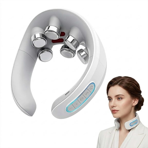 Magic Pro Neck Massager, Neck Massager with Heat, Electric Pulse Device for Neck Relaxation, Cordless Smart Neck Massager for Office Home Travel Car