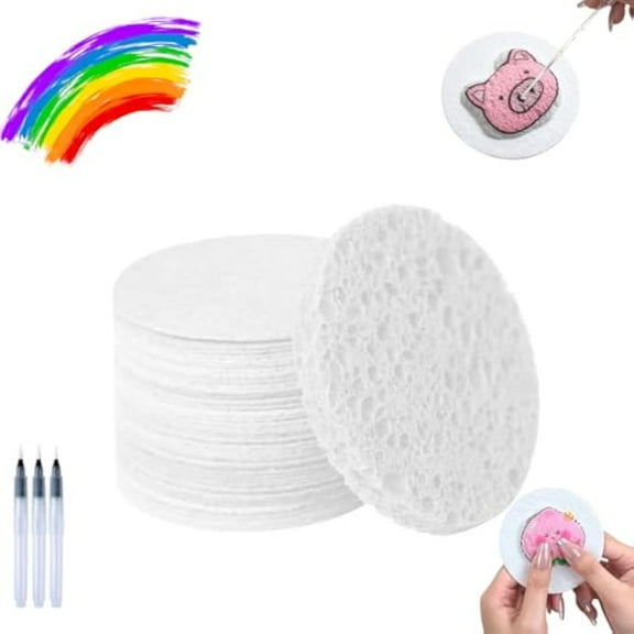 Magic Puffy Paint,10PCS Magic Puffy Paint Paper,3D Drawing Magic Canvas Sponge,Foam Texture Blank Painting Paper, Puffy Popcorn Drawing Pens Colors with 3D Ink,Handmade DIY Art Papers (Round)
