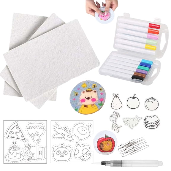 Magic Puffy Paint, 3D Drawing Magic Canvas Sponge, Magic Foam Texture Painting Kit, Puffy Popcorn Drawing Texture Painting Kit, DIY Bubble Drawing Supplies for Boys and Girls 10ml