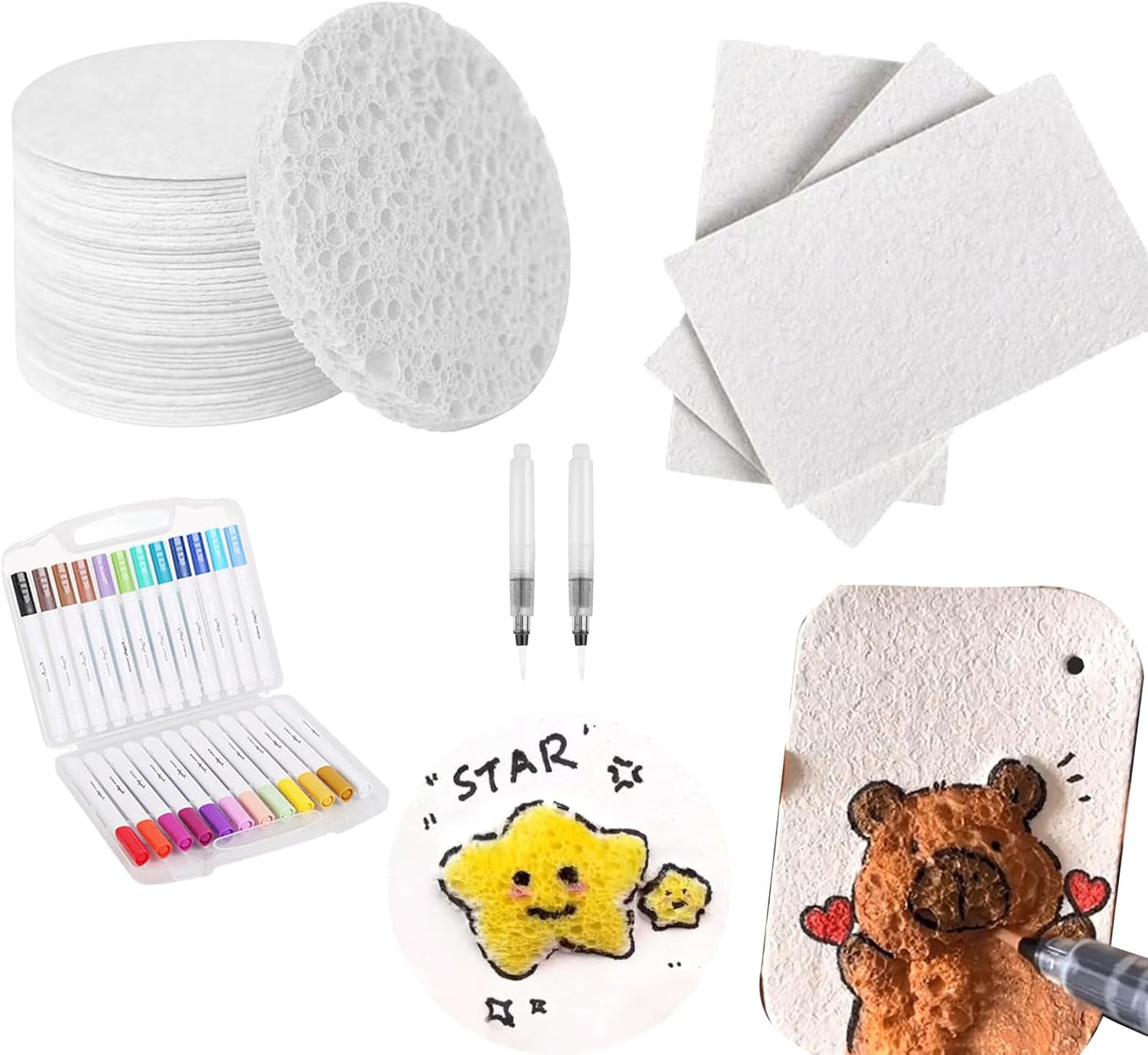 Magic Puffy Paint, Foam Texture Painting Paper, 3D Drawing Magic Canvas ...