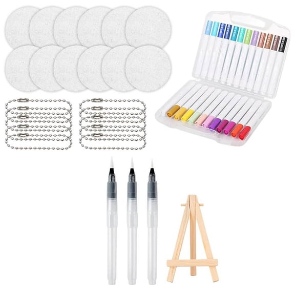 Magic Puffy Paint Kit, 10Pcs Foam Texture Painting Paper with 24 Marker & Chian Pen, 3D Drawing Magics Paper