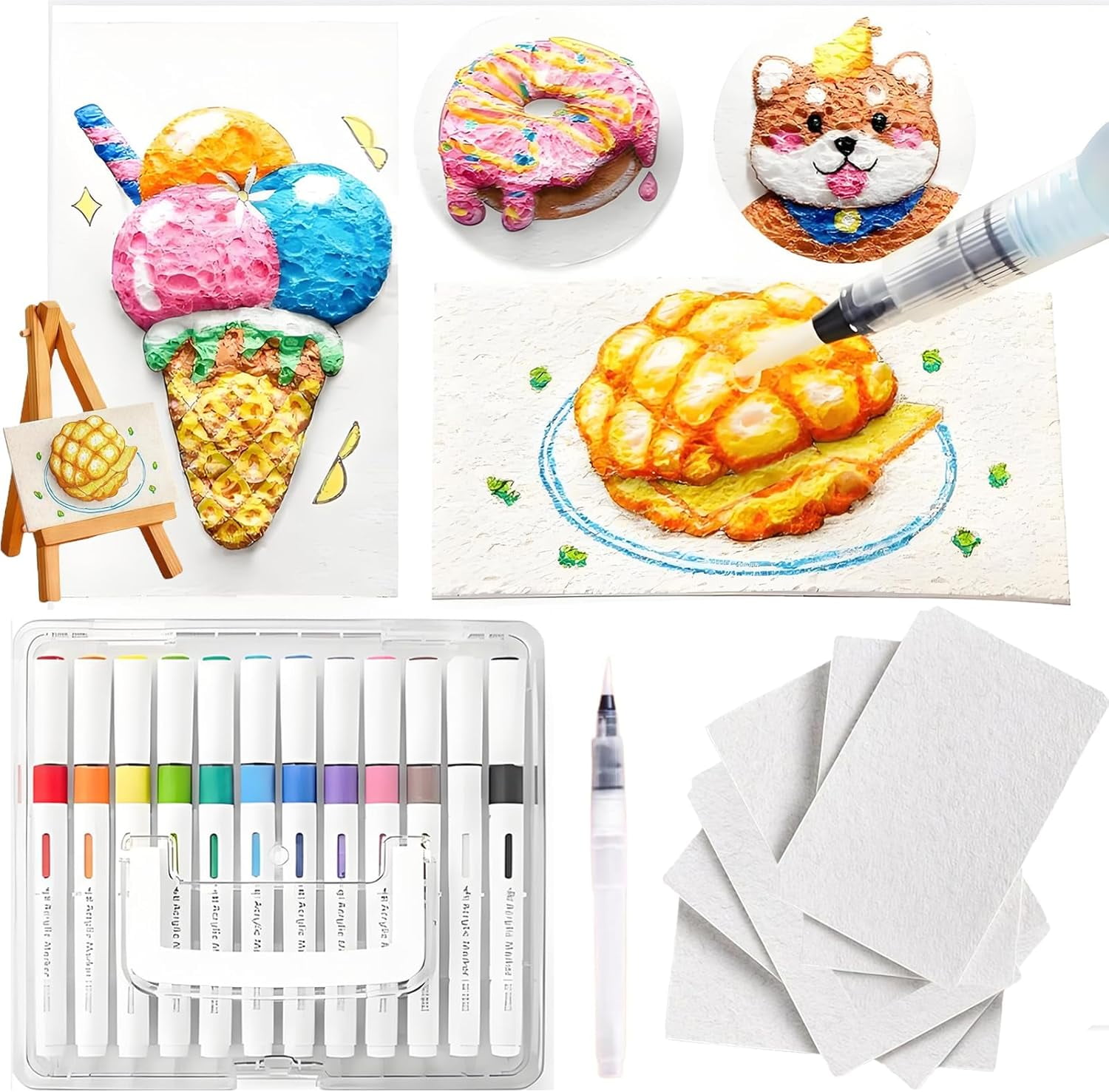 Magic Puffy Paint, Ultimate Magic Texture Painting Kit, 3D Drawing ...