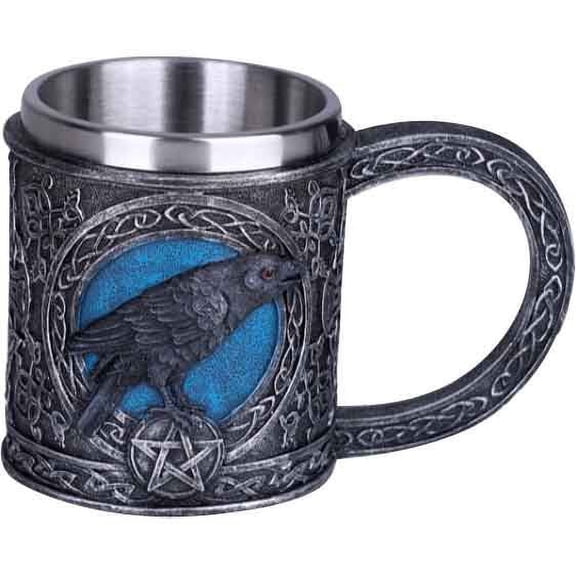 Magic Raven Tankard | Steel by Medieval Collectibles