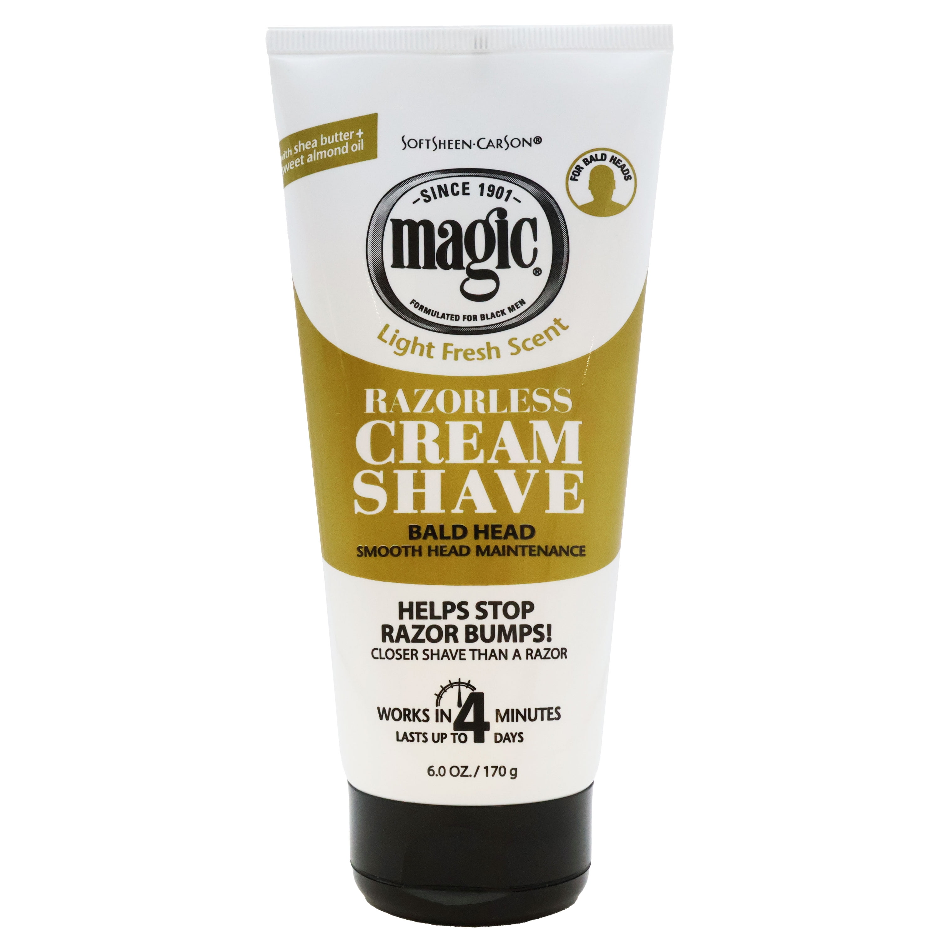 Magic Razorless Cream Shave Bald Head 6 Oz., Pack of 12