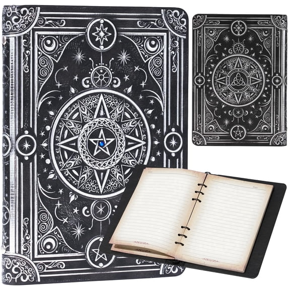 Magic Refillable Notebook Journal Binder for DND: A5 Story Forge 400 Pages (200 Sheets) with Worn Ancient Magic Design for DND or Fantasy Enthusiasts - Perfect for Dungeons and Dragons (D&D)