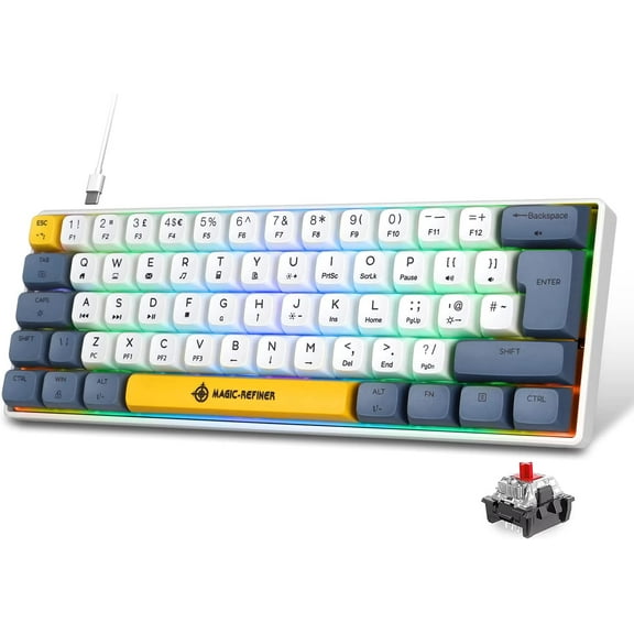 Magic-Refiner MK21 Wired Gaming Keyboard with RGB Backlight