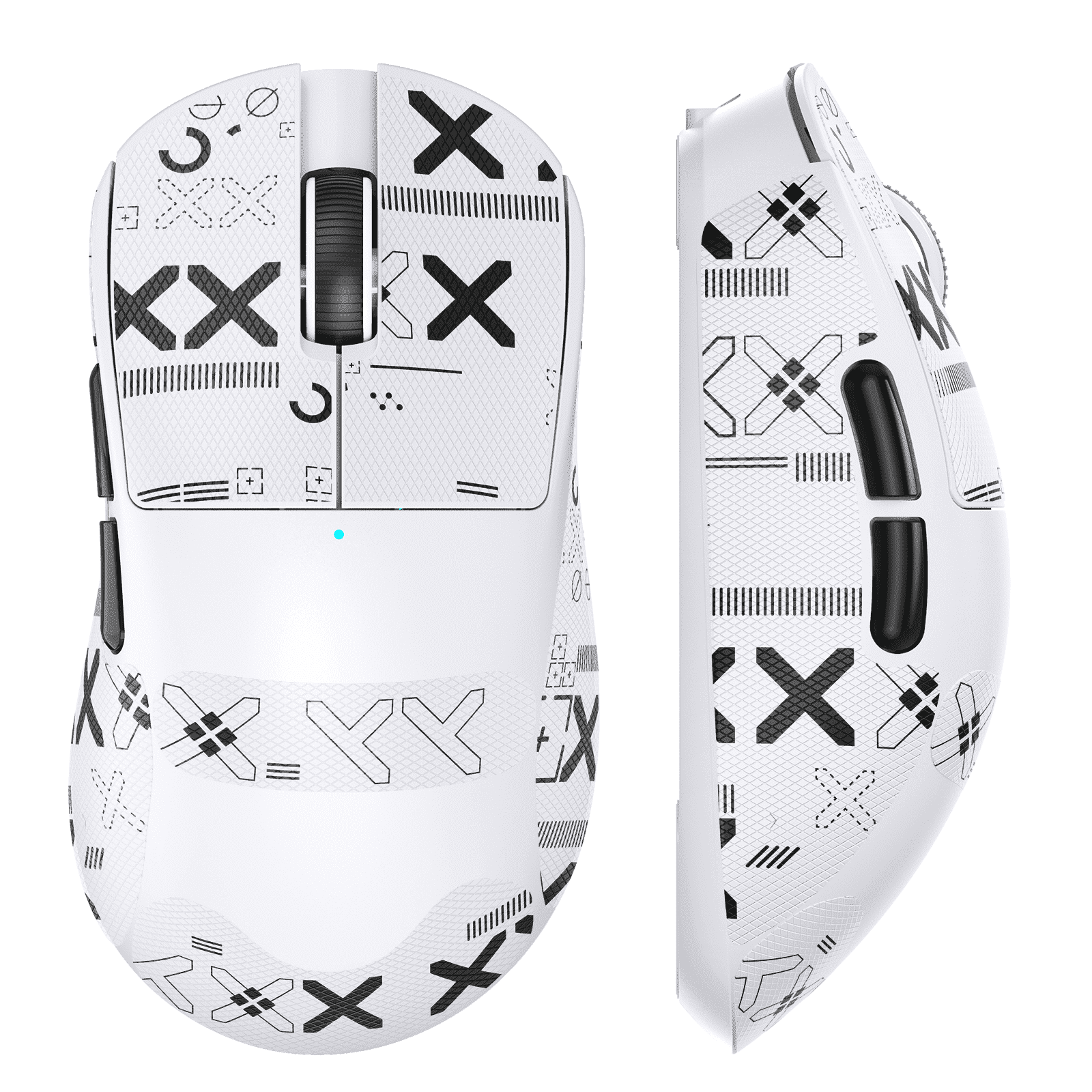 Magic-Refiner X2 Wireless Gaming Mouse, Tri-Mode 2.4G/USB-C Wired/Bluetooth, PAW3311 Sensor, 25000 DPI, 1000Hz Polling Rate, 69g Ergonomic Design, Grip Tape Included, White