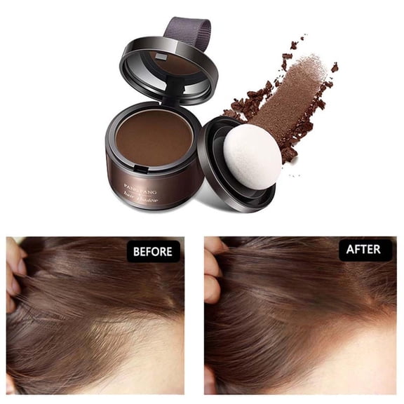 Magic Root Cover Up, Hairline Powder Hair Root Dye for Women, Hair Shadow Powder Root Touch Up Powder, Waterproof Hair Shading Sponge Brown,Quick Root Cover Up, Hair Fibers for Thinning Hair,Brown