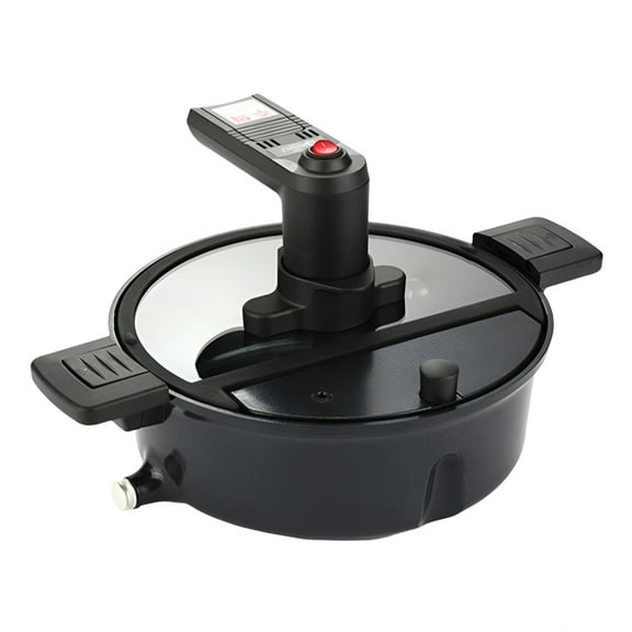 Magic Rotating Cooking Pot Rollpan, PFOA-Free Non-Stick, Battery Operated, for Induction and Gas Stoves