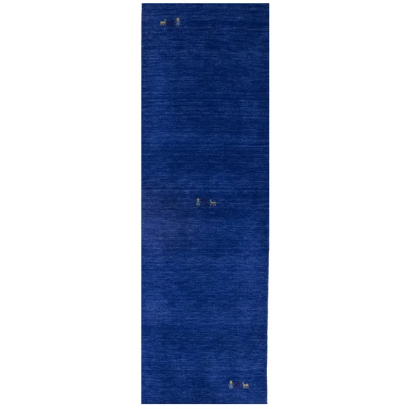 Magic Rugs Royal Blue Pictorial Gabbeh Modern Runner Rug, 3' x 8'