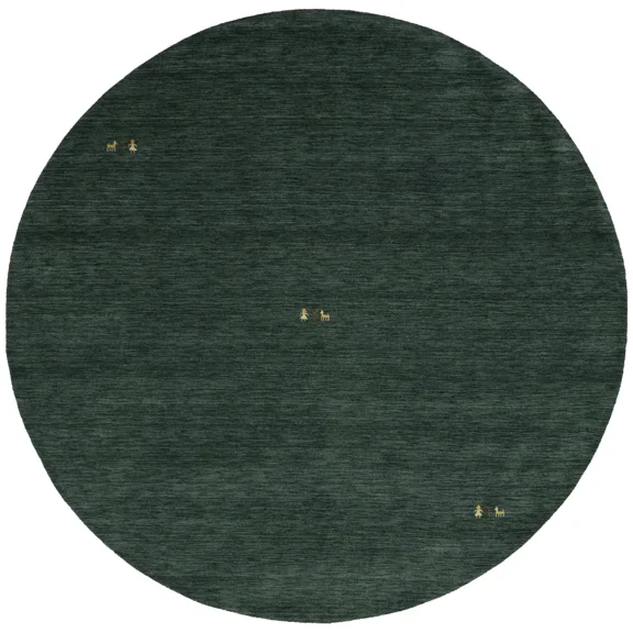 Magic Rugs Steel Modern Gabbeh Dark Green Round Area Rug, 8' x 8'