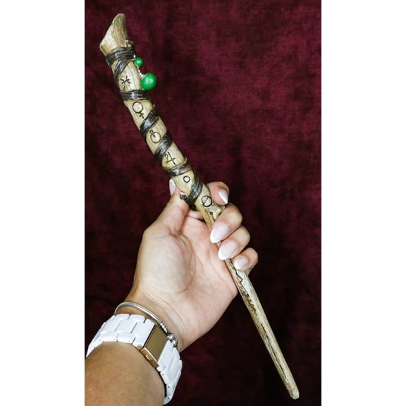 Magic Rune Sacred Symbols Talisman Cosplay Wand 13" Accessory Costume Prop