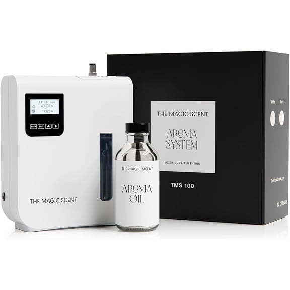 The Magic Scent TMS 100 Nebulizing Diffuser Waterless HVAC & Standalone Scent Machine for Home, Office & Hotels, Covers 2,000 Sq Ft, Aroma Oil Included