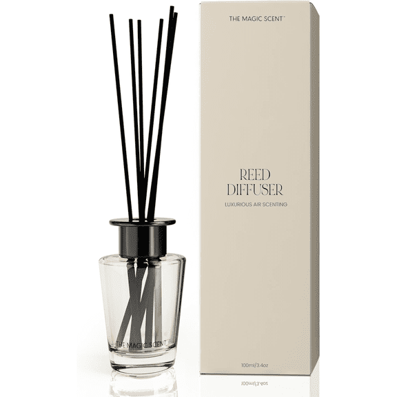 The Magic Scent White Tea Reed Diffuser for Home Luxury Decorative Scent Diffuser with Premium Fiber Reeds for Lasting Gentle Dispersal Natural, Toxin-Free Aroma Inspired by a Tranquil Spa