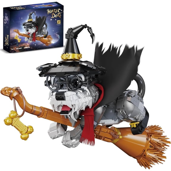 Magic Schnauzer Dog Building Set,Suitable for Home/Office Decor, (1298pcs)