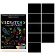 thumbnail image 1 of Magic Scratch Art Paper Set, 9 Sheets with Wooden Stylus for Creative Drawing, DIY Craft Kit for 4-8 Years, Rainbow Reveal Activity, Educational Art Supplies, 1 of 4