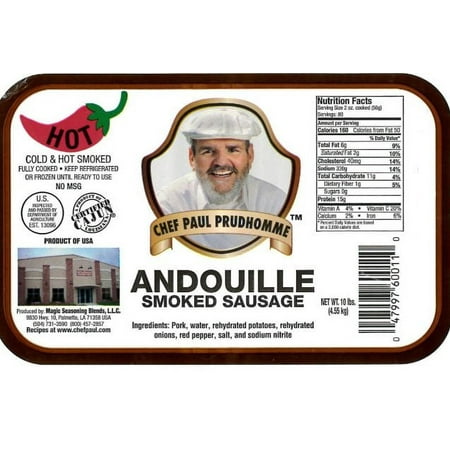 Magic Seasoning Blends Hot Andouille Sausage Rope, 5 Pound - 2 per case.