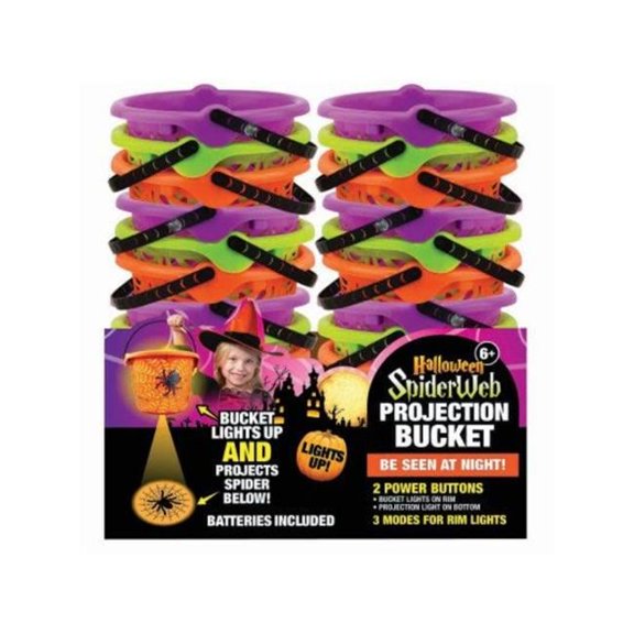 Shawshank LEDz 116941 Halloween Light Bucket - Orange, Green & Purple - Pack of 24