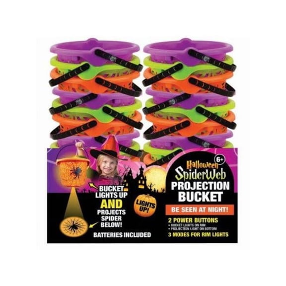 Shawshank LEDz 116941 Halloween Light Bucket - Orange, Green & Purple - Pack of 24