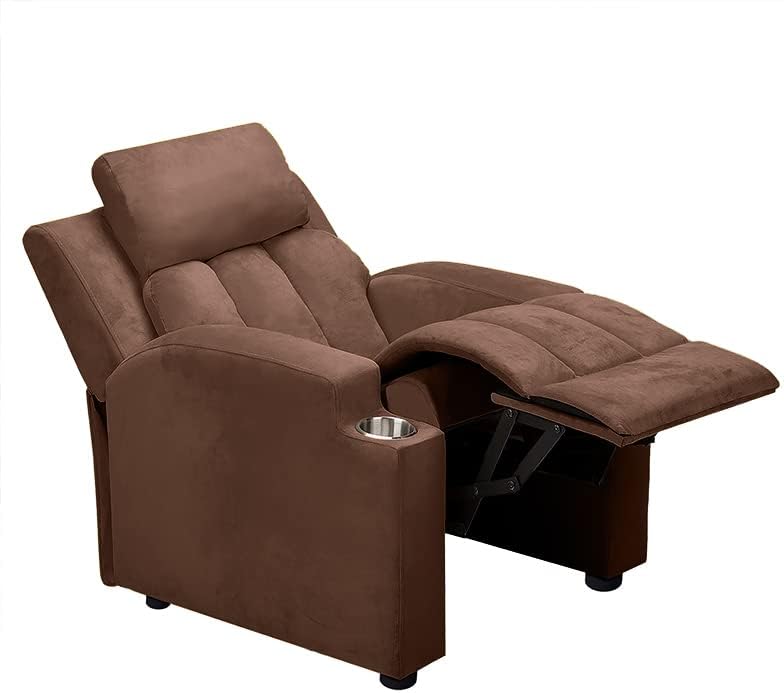 Magic Seats For & Princesses, Deluxe Kids Recliner With Footrest, 2 Cup Holders, Push Back