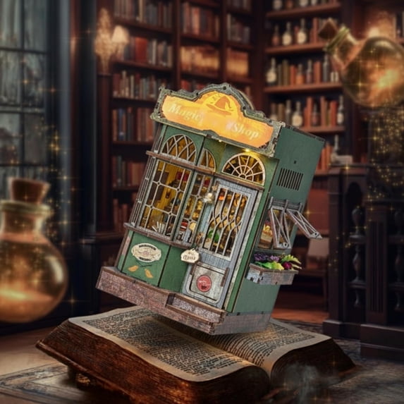 Magic Shop Book Nook Kit with Touch LED Lights 322Piece