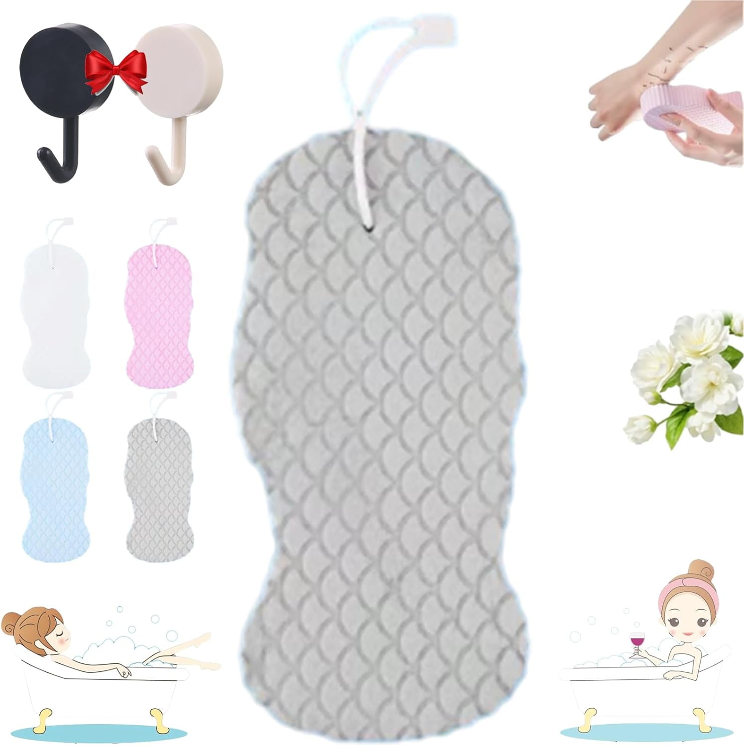 Magic Shop Exfoliating Sponge - 2025 4Pcs 3D Magic Exfoliating Bath ...