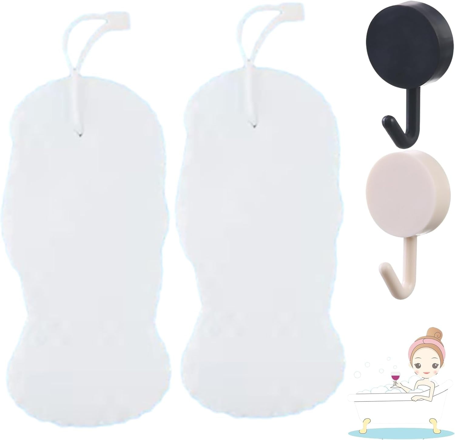 Magic Shop Exfoliating Sponge - 2025 4Pcs 3D Magic Exfoliating Bath ...