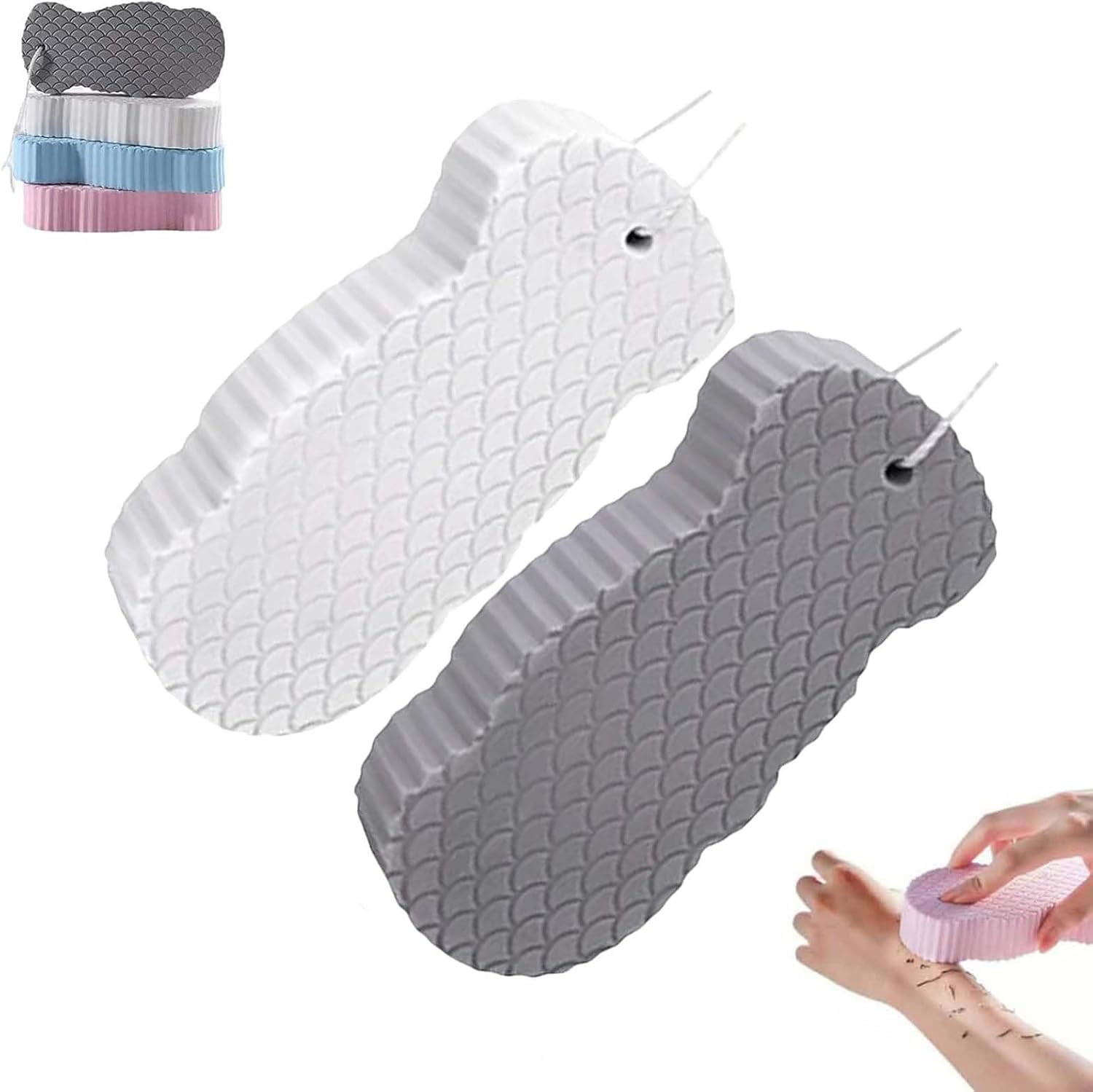Magic Shop Exfoliating Sponge, 3D Super Soft Exfoliating Bath Sponge ...
