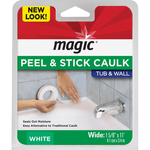 Magic Shower & Wall Caulk Strip - Pack of 2  Residential Use, Standard Application