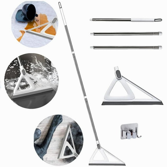 Magic Silicone Broom for Cleaning Pet Hair, Windows ,Multifunction Scraping Broom Sweeper with Holder ,Household Cleaning Tool Living Room, Kitchen, Bathroom