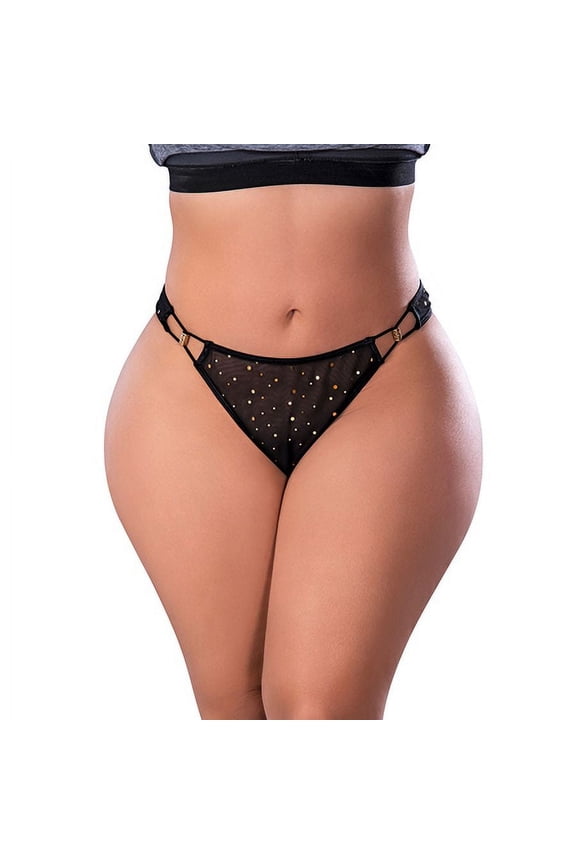 Glitz & Glam Tanga Black Queen Size