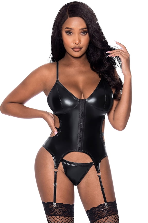 Magic Silk Hard Candy Basque Cheeky Panty Black L/XL