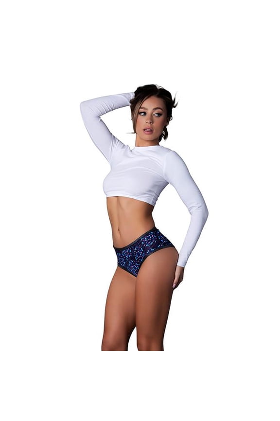 P447BUTMED Hazy Dayz Boy Short, Butterfly Glow - Small & Medium