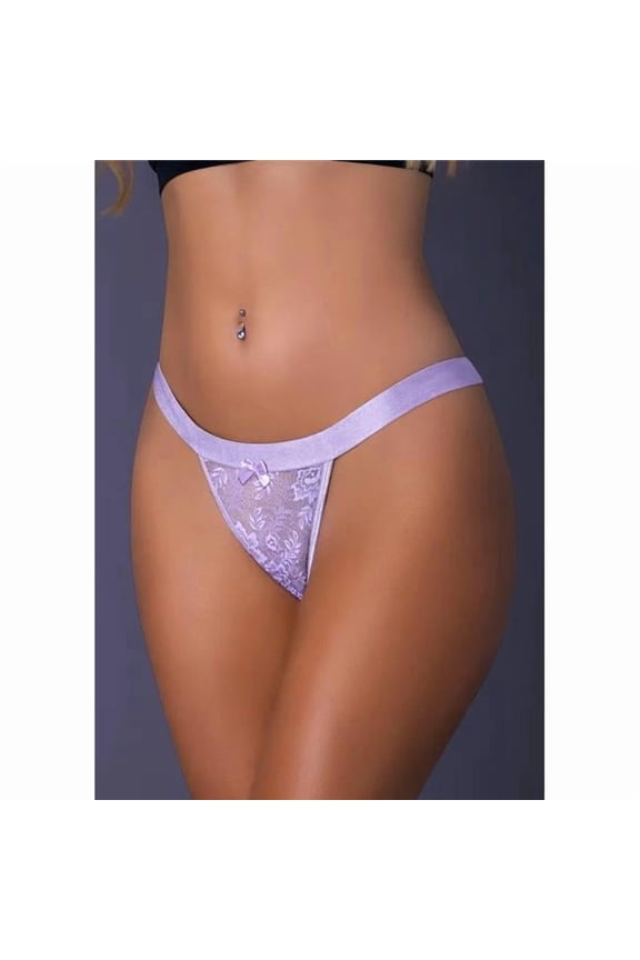 PP072PK2XL Pheromone Panties Crotchless Thongs, Lilac & Rose - Queen Size - 2XL - Pack of 2